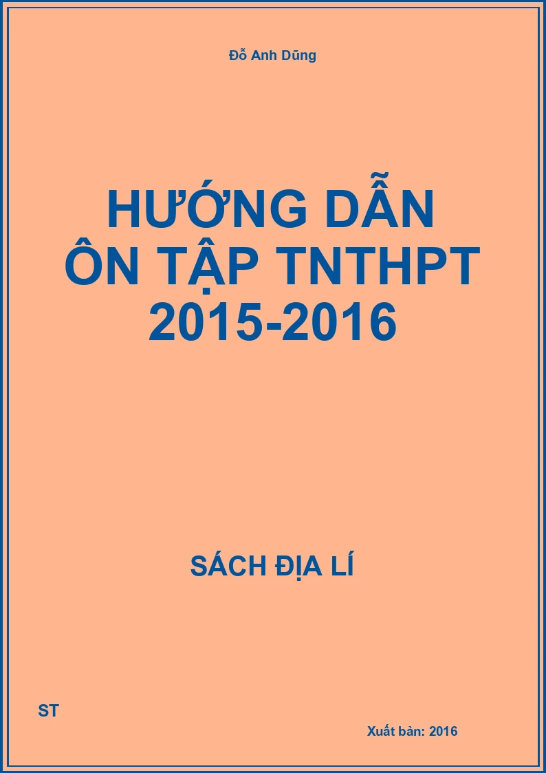 Hướng dẫn ôn tập TNTHPT 2015-2016
