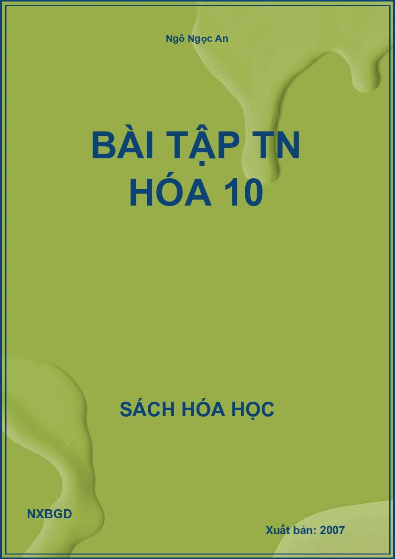 Bài tập TN hóa 10