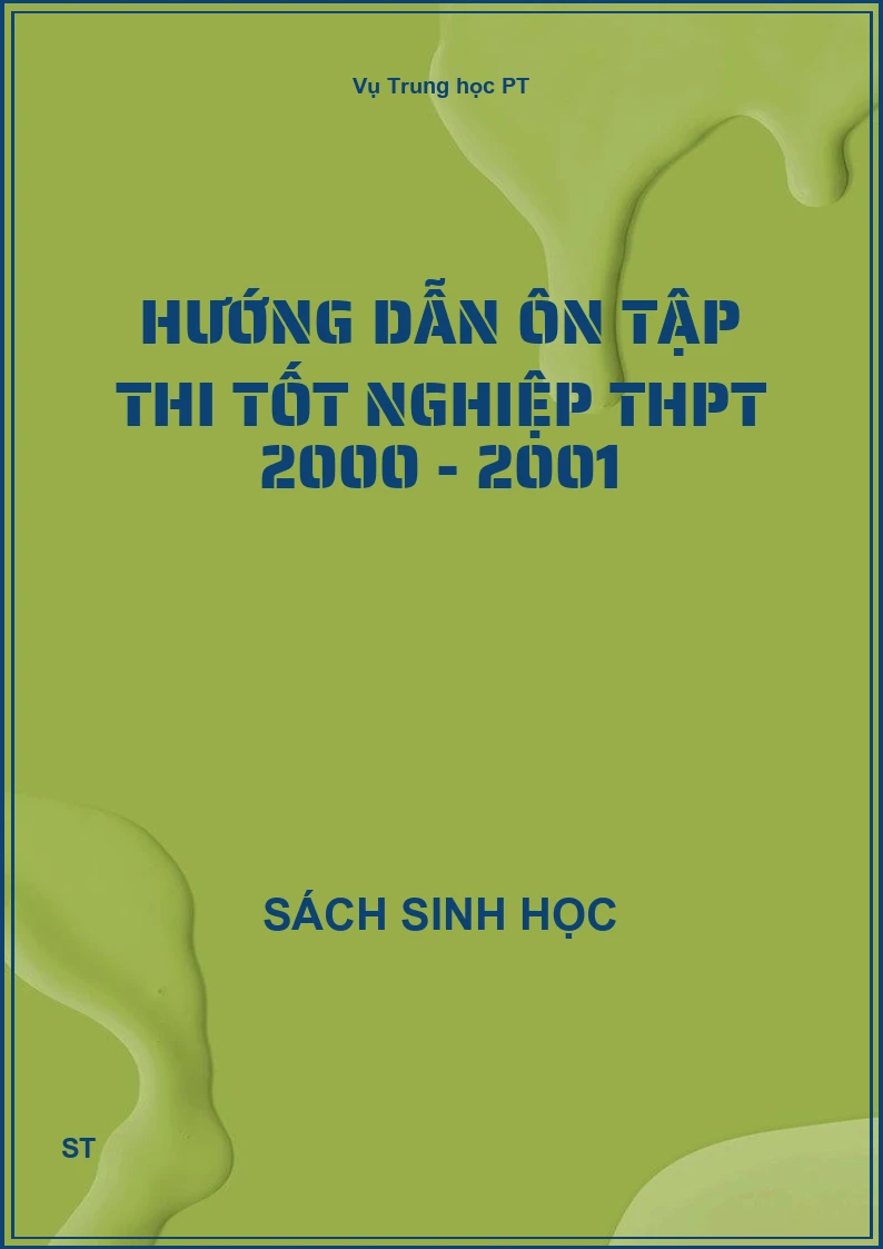 Hướng dẫn ôn tập thi tốt nghiệp THPT 2000 - 2001