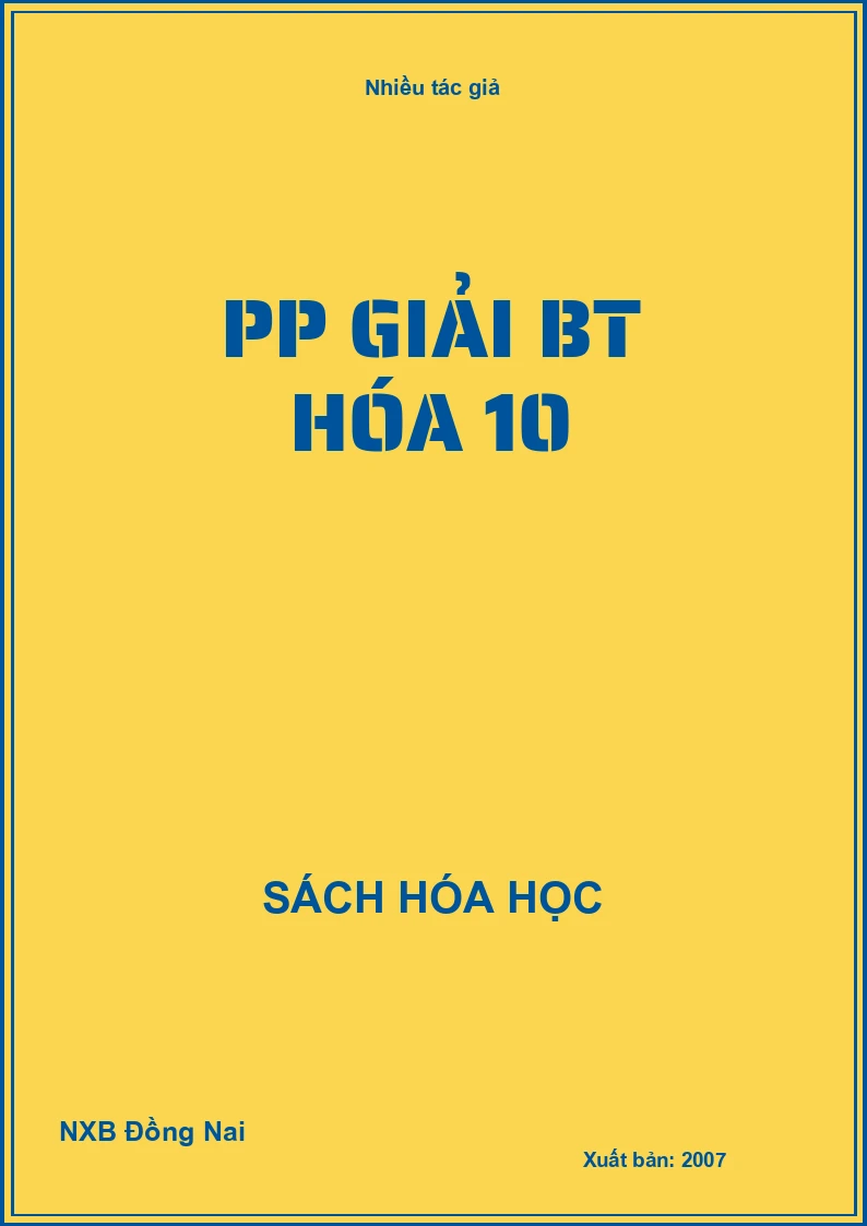 PP giải BT HÓA 10