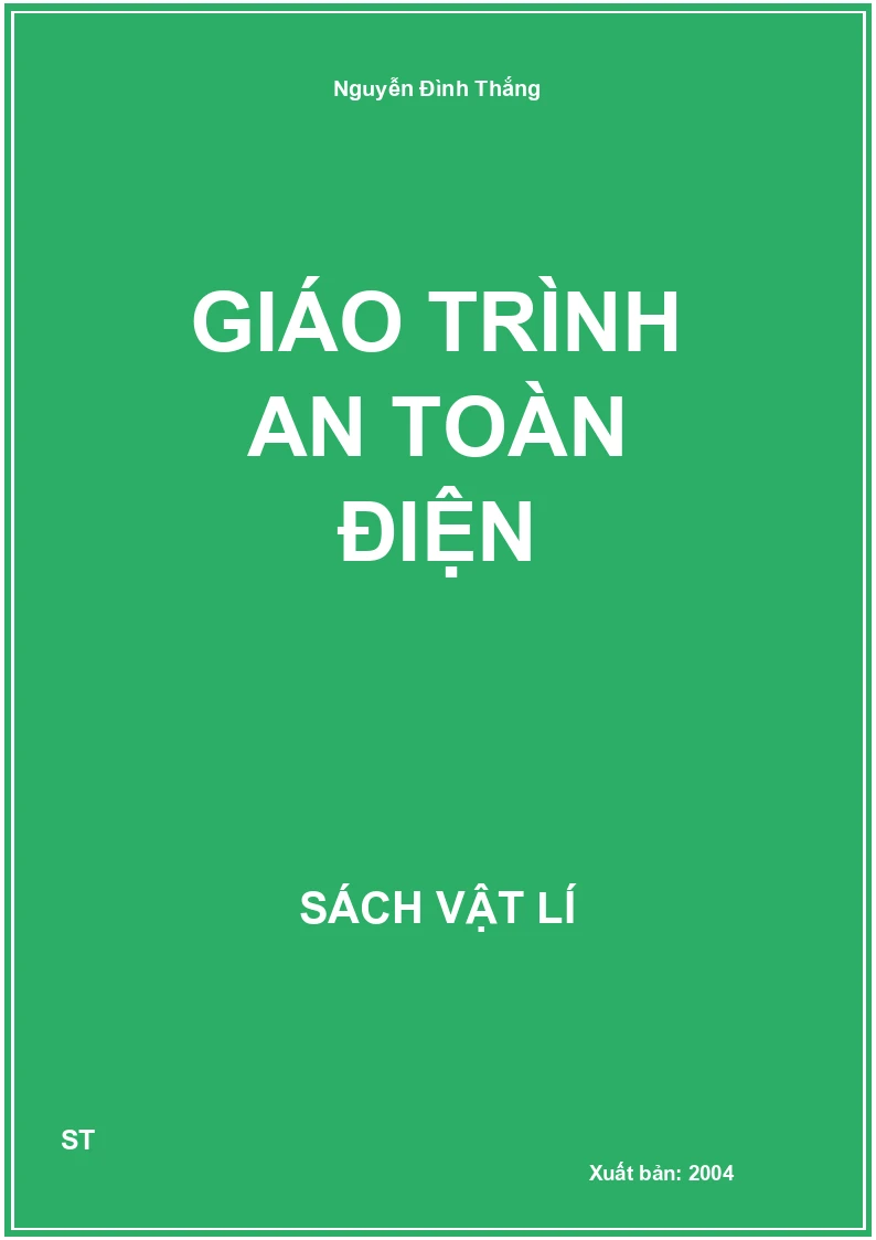 Giáo trình An toàn điện