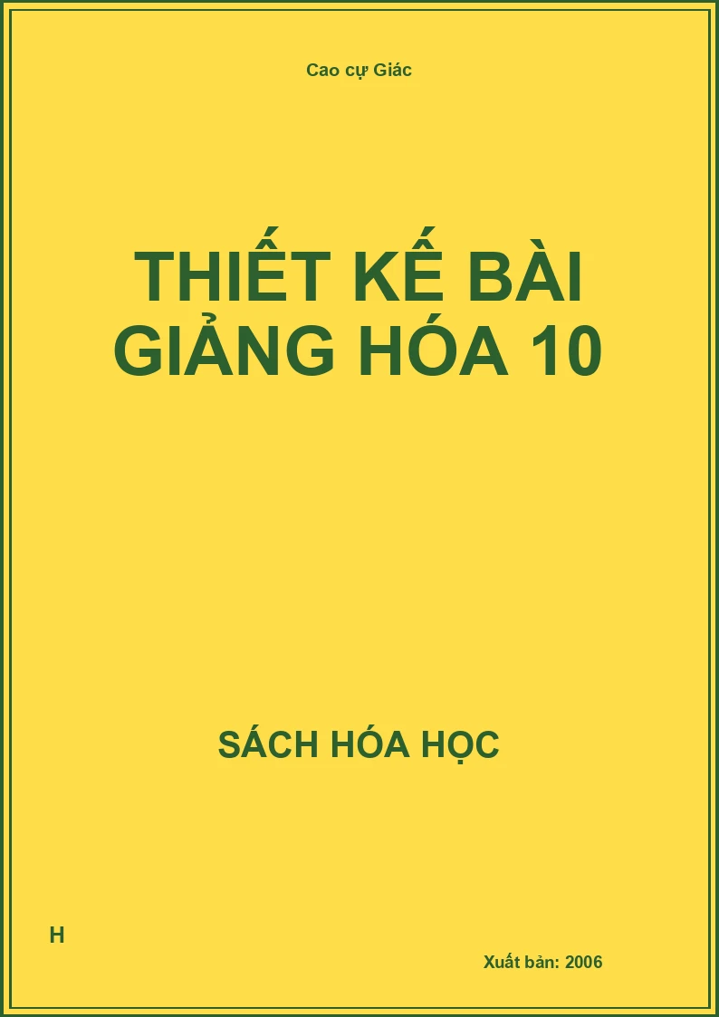 Thiết kế bài giảng hóa 10