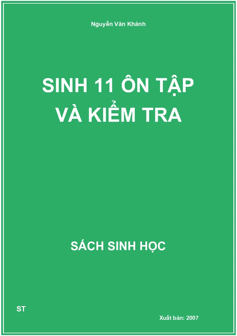 sinh 11 ôn tập và kiểm tra