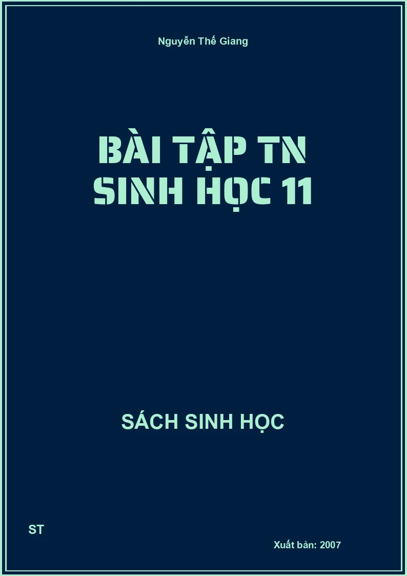 Bài tập TN sinh học 11