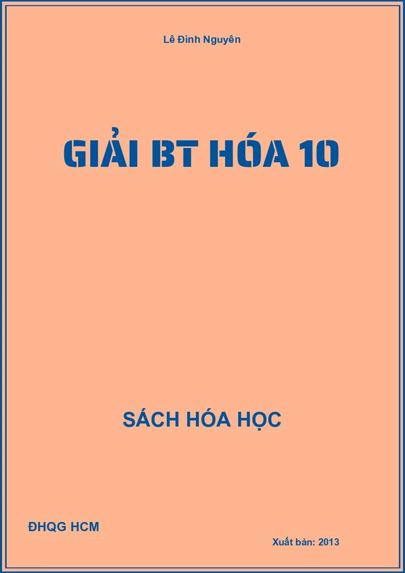 Giải BT hóa 10