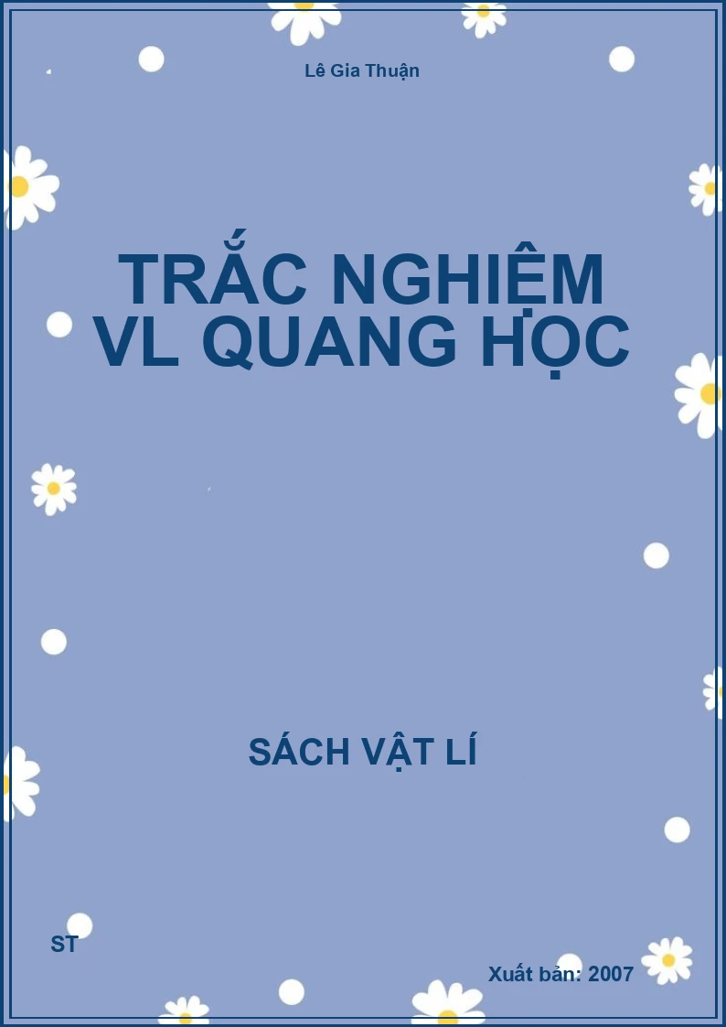 Trắc nghiệm VL Quang học