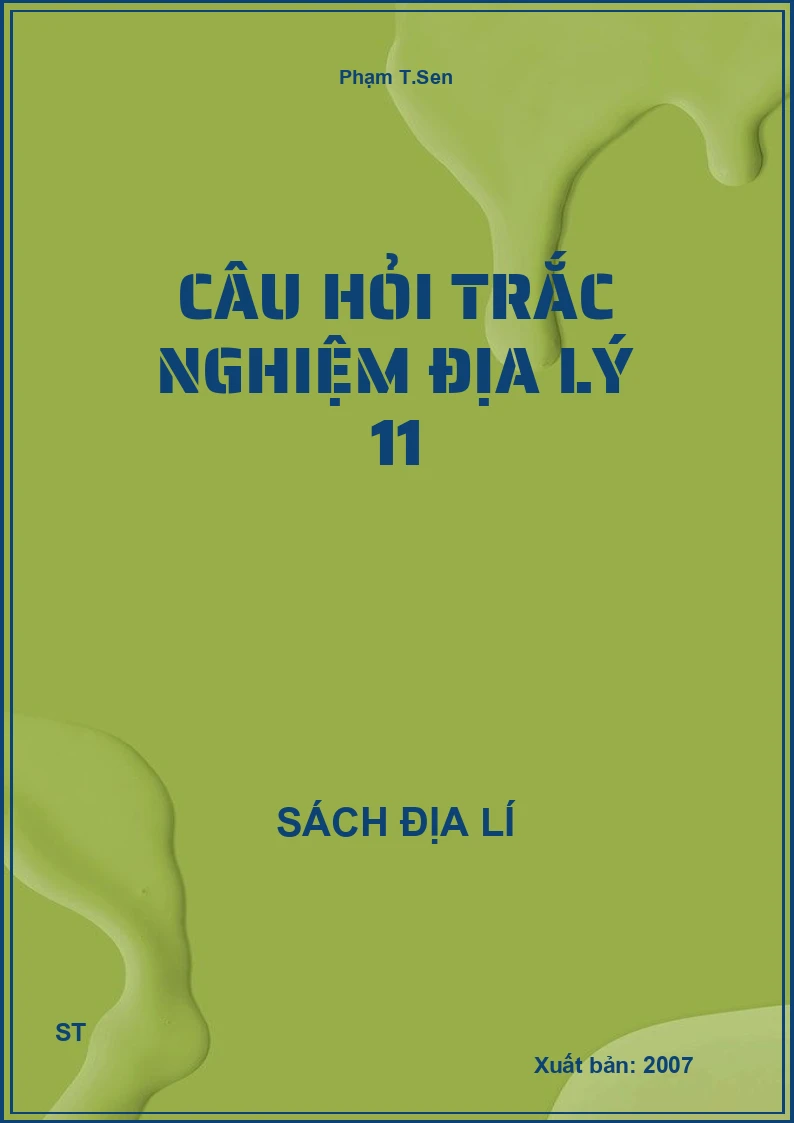 Câu hỏi trắc nghiệm Địa lý 11