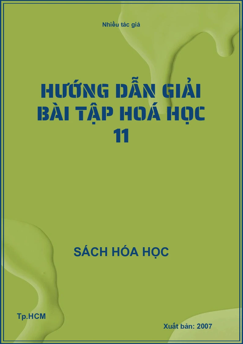 Hướng dẫn giải bài tập hoá học 11