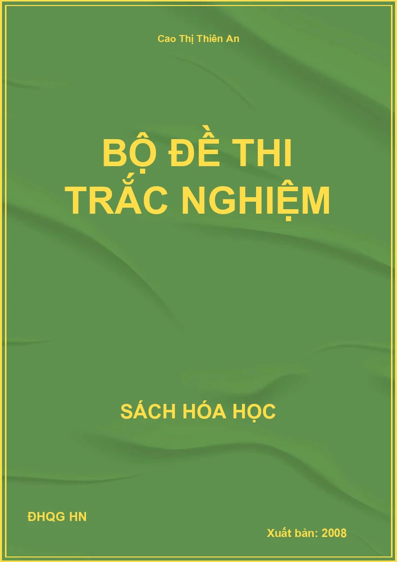 Bộ đề thi trắc nghiệm