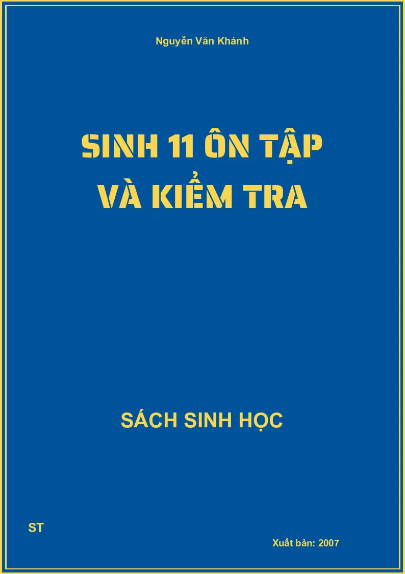 sinh 11 ôn tập và kiểm tra
