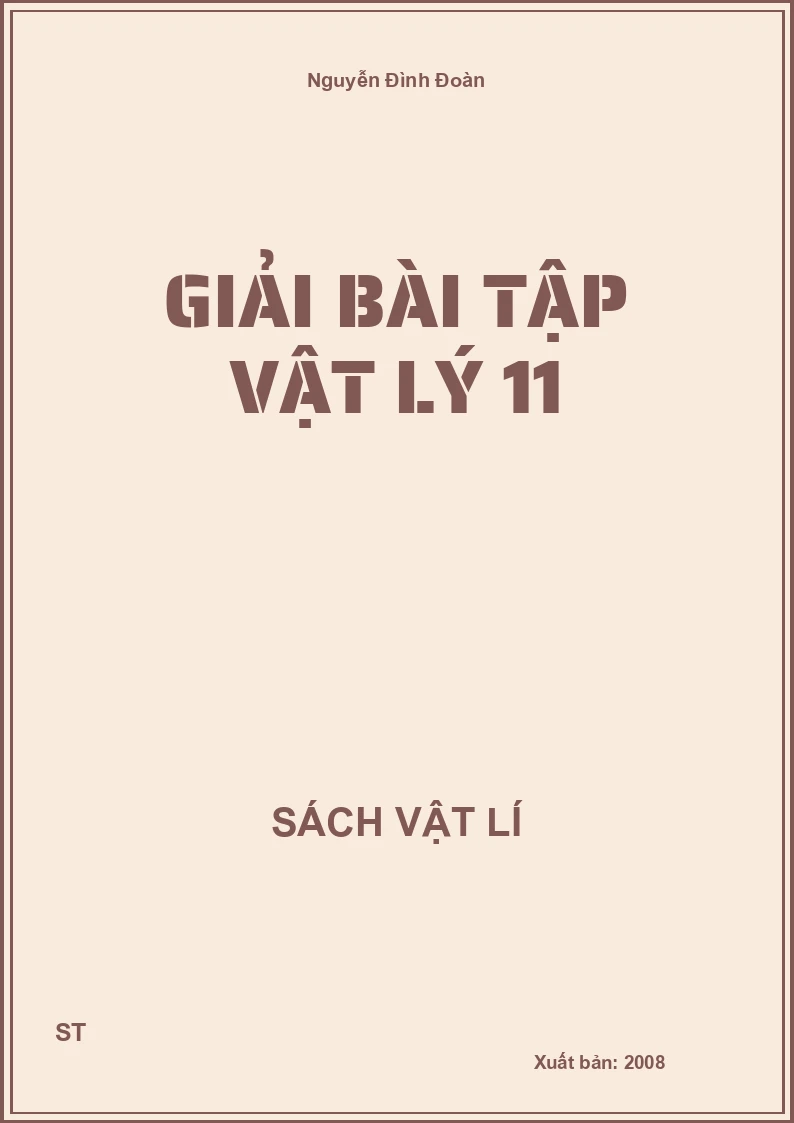 Giải bài tập Vật lý 11