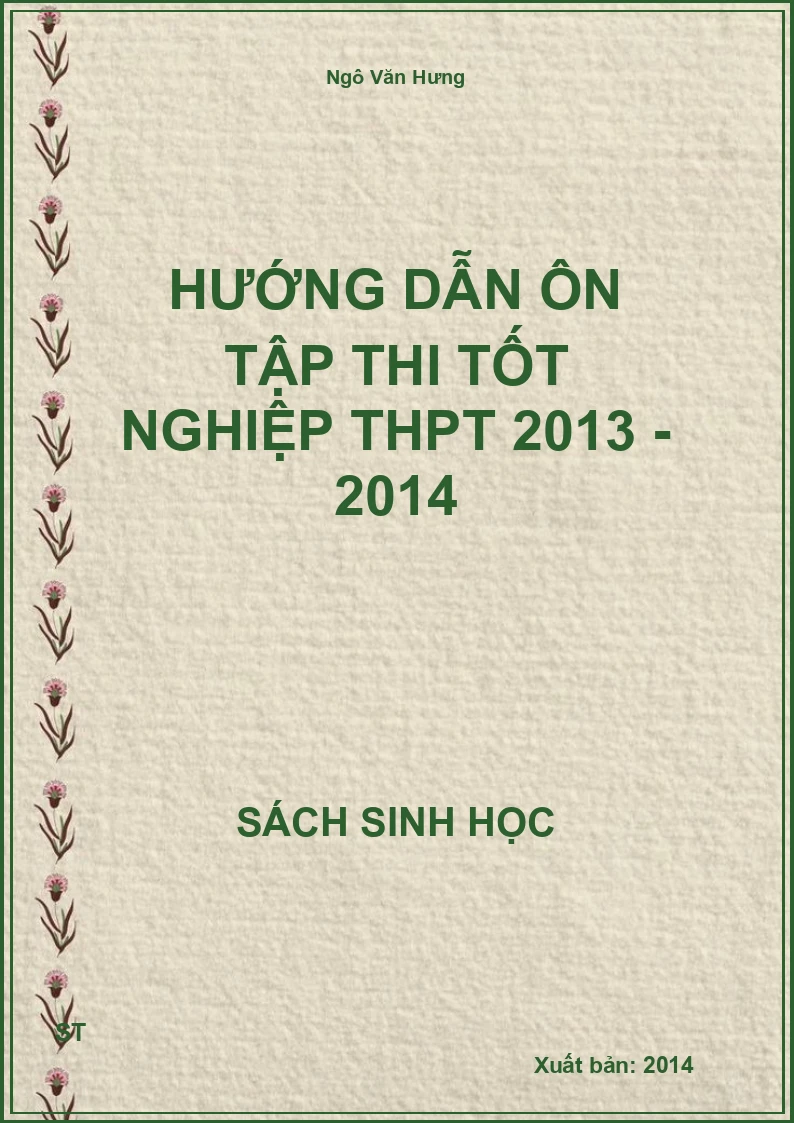 Hướng dẫn ôn tập thi tốt nghiệp THPT 2013 - 2014