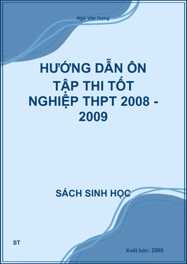 Hướng dẫn ôn tập thi tốt nghiệp THPT 2008 - 2009