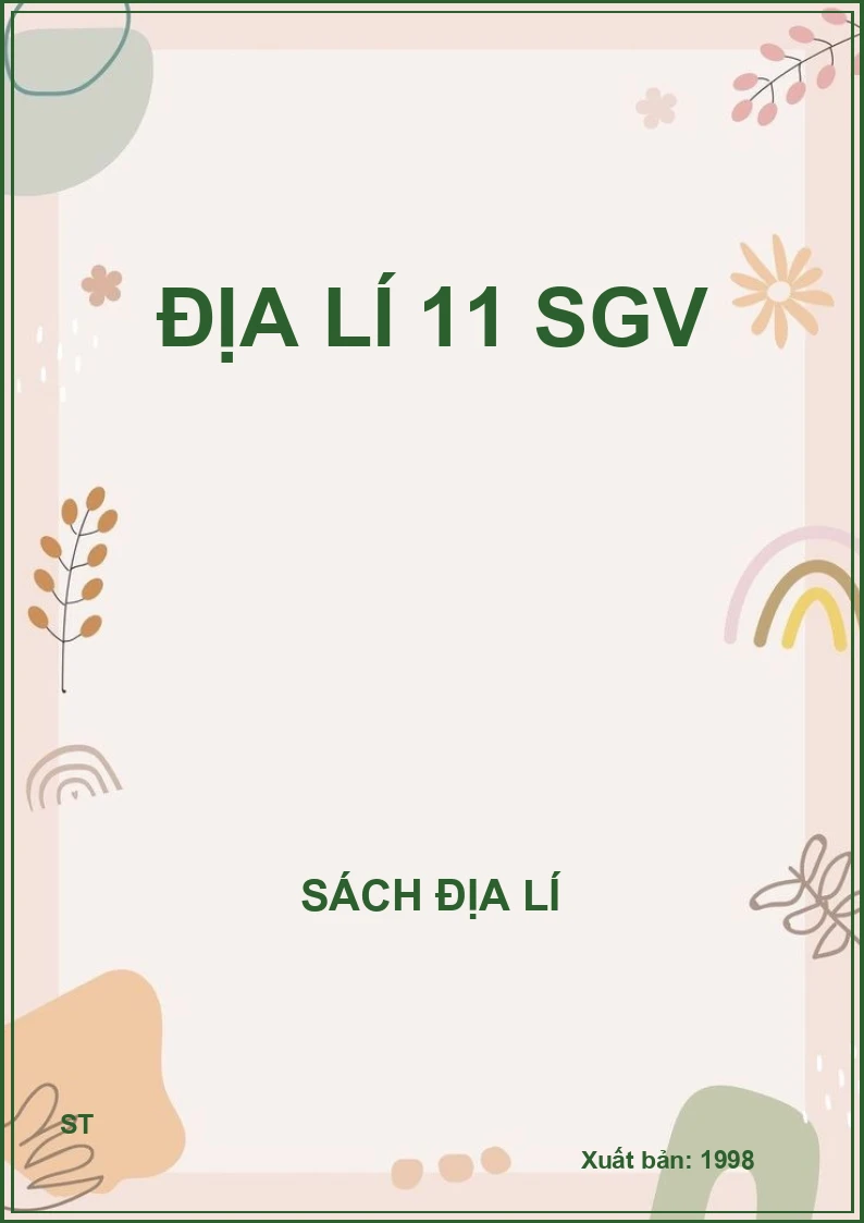 Địa lí 11 SGv