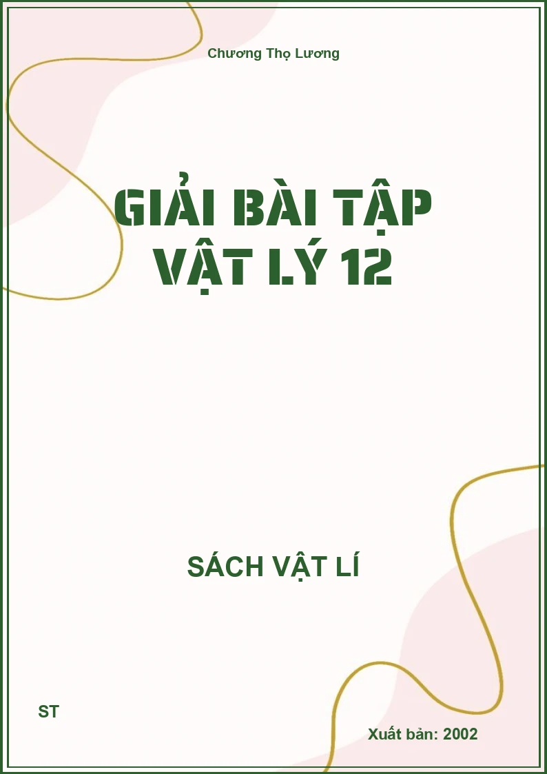 Giải bài tập Vật lý 12