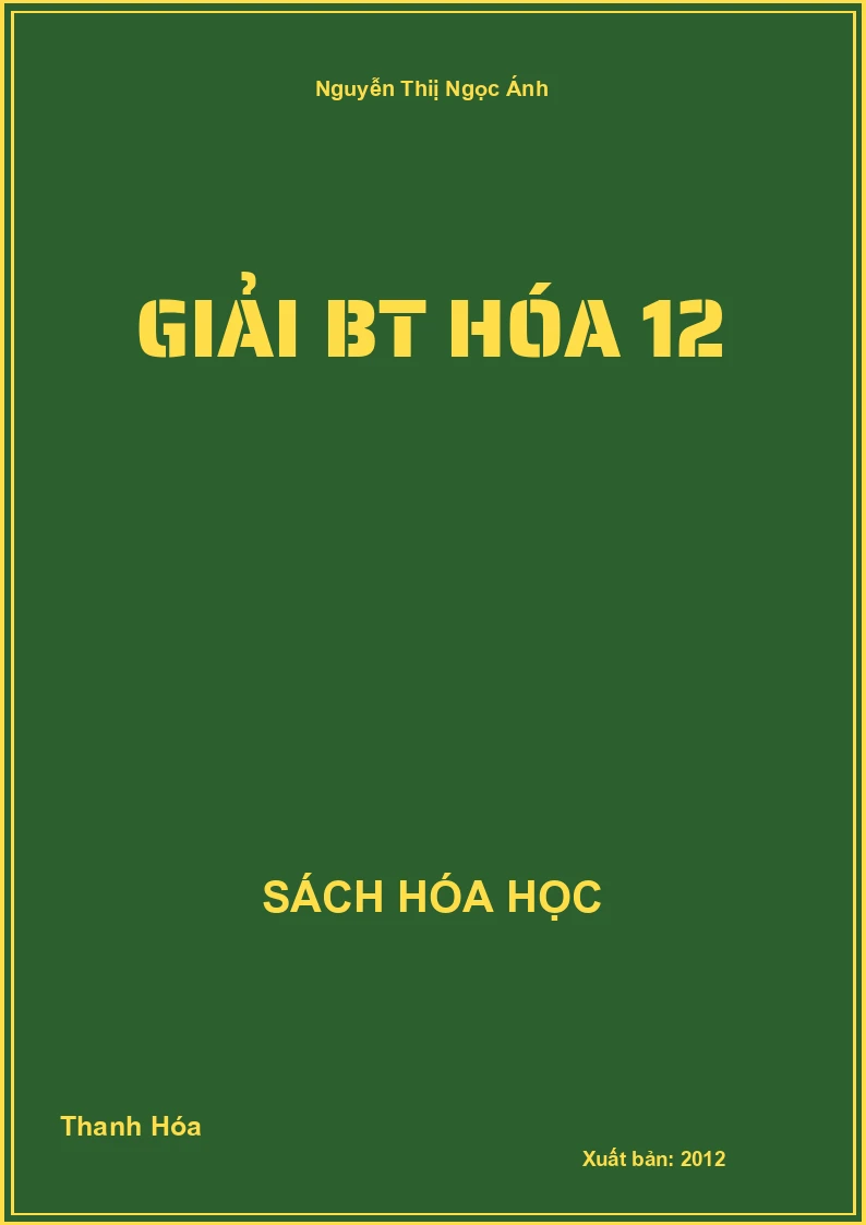 Giải BT hóa 12