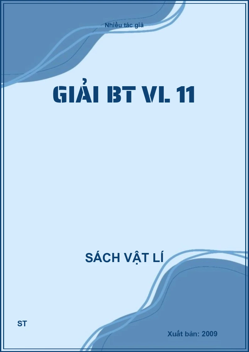 Giải BT VL 11