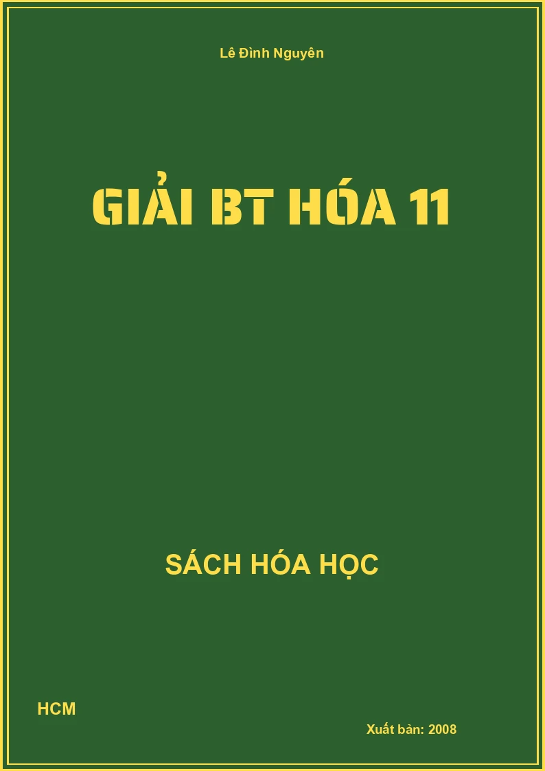 Giải BT hóa 11