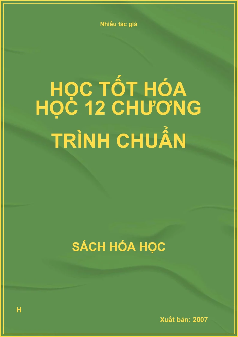 Học tốt hóa học 12 chương trình chuẩn