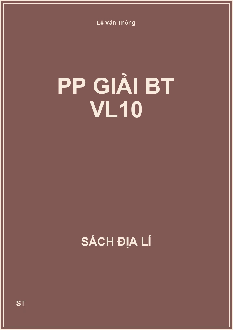 PP Giải BT VL10