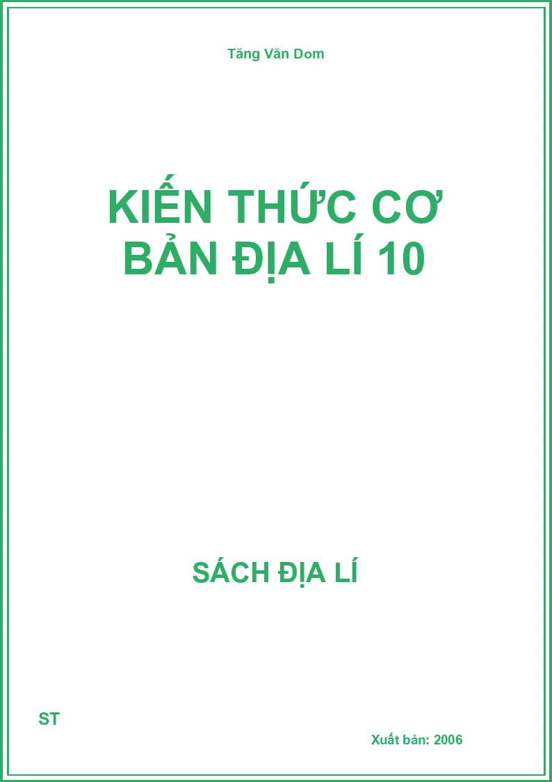Kiến thức cơ bản địa lí 10