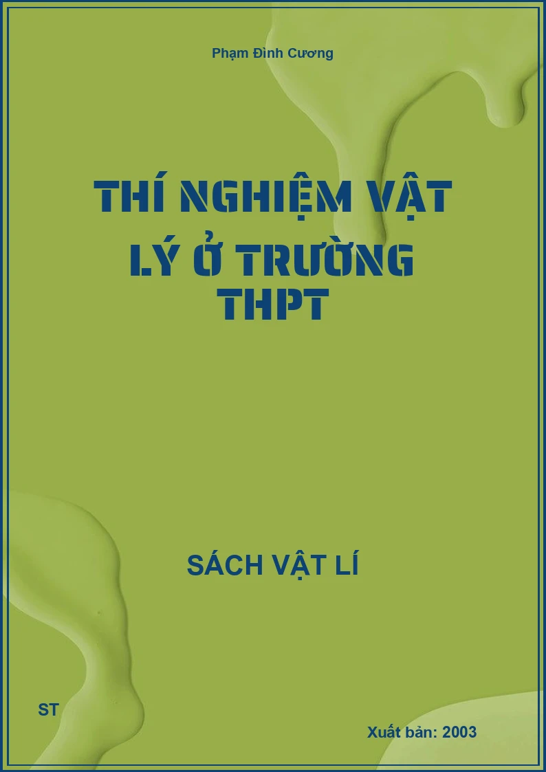 Thí nghiệm Vật lý ở trường THPT