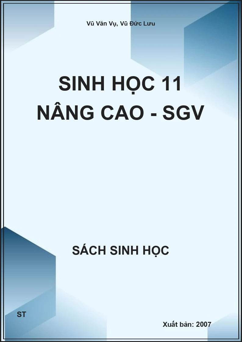 Sinh học 11 nâng cao - SGV