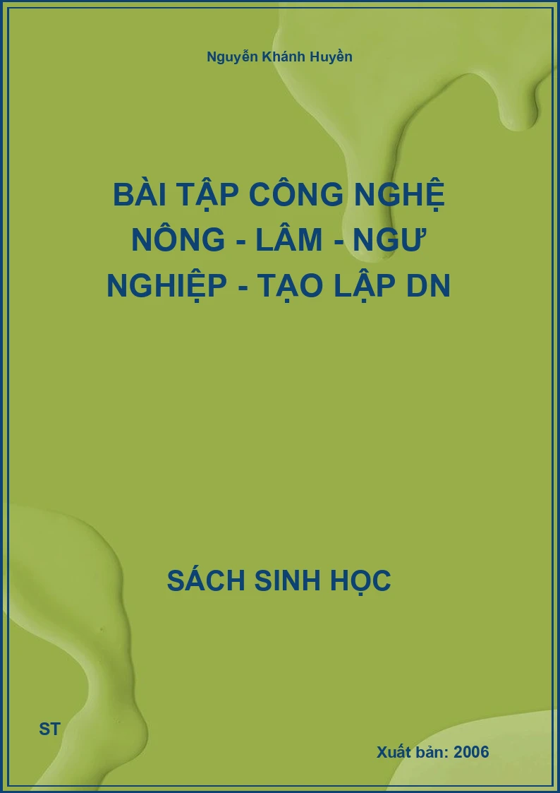 Bài tập công nghệ Nông - Lâm - Ngư nghiệp - Tạo lập DN