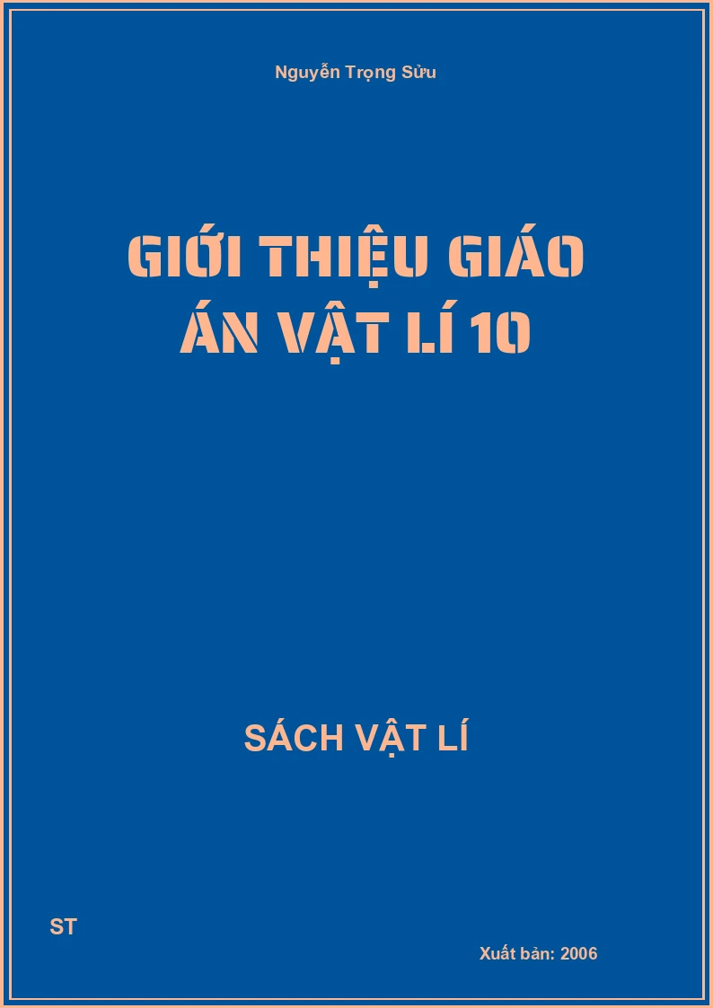 giới thiệu giáo án vật lí 10