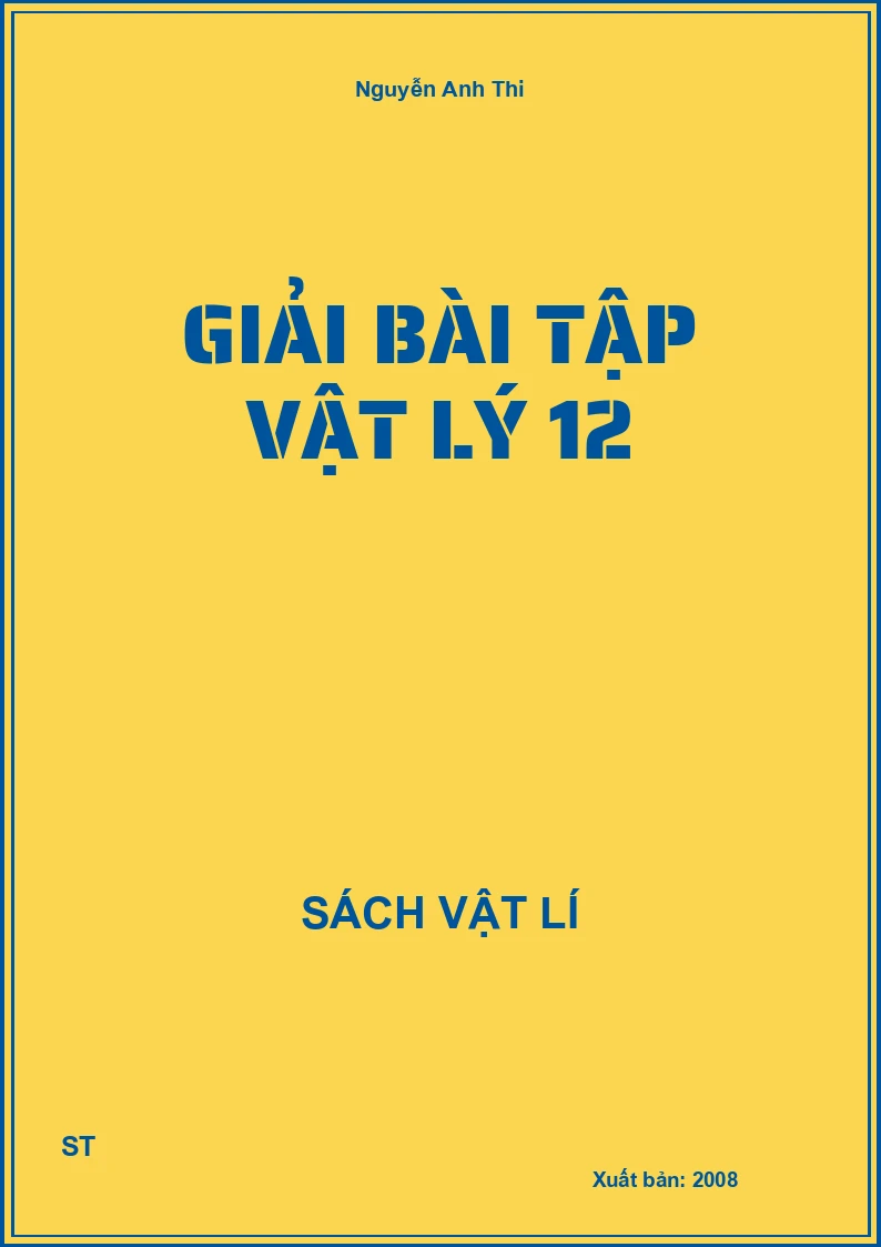 Giải bài tập Vật lý 12