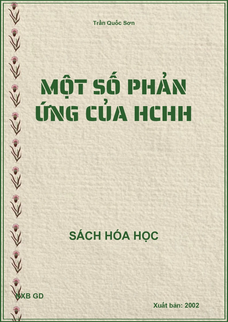 Một số phản ứng của HCHH