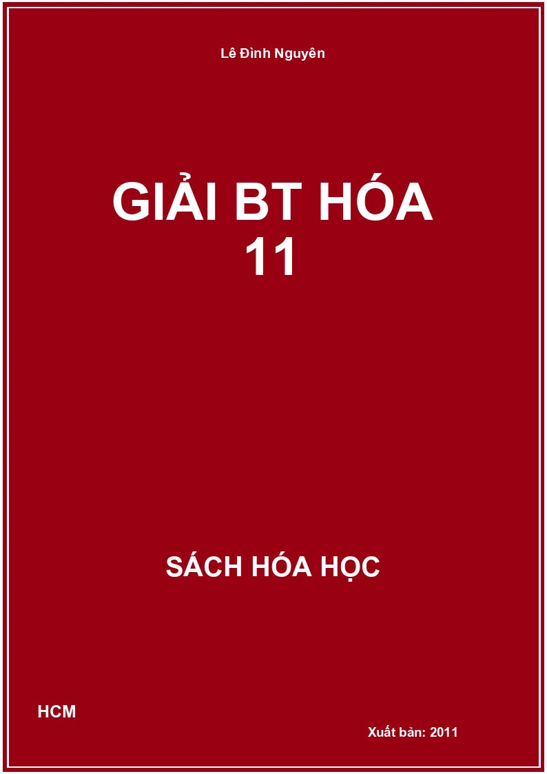 giải BT hóa 11