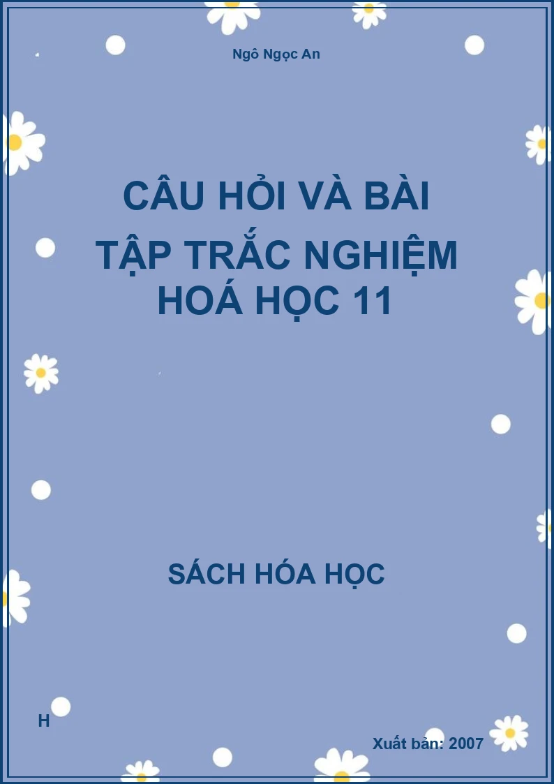 Câu hỏi và bài tập trắc nghiệm hoá học 11