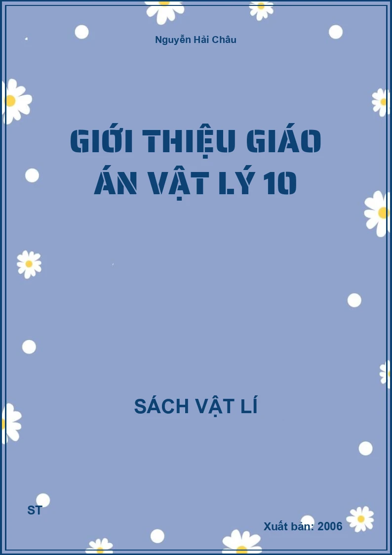 Giới thiệu giáo án vật lý 10