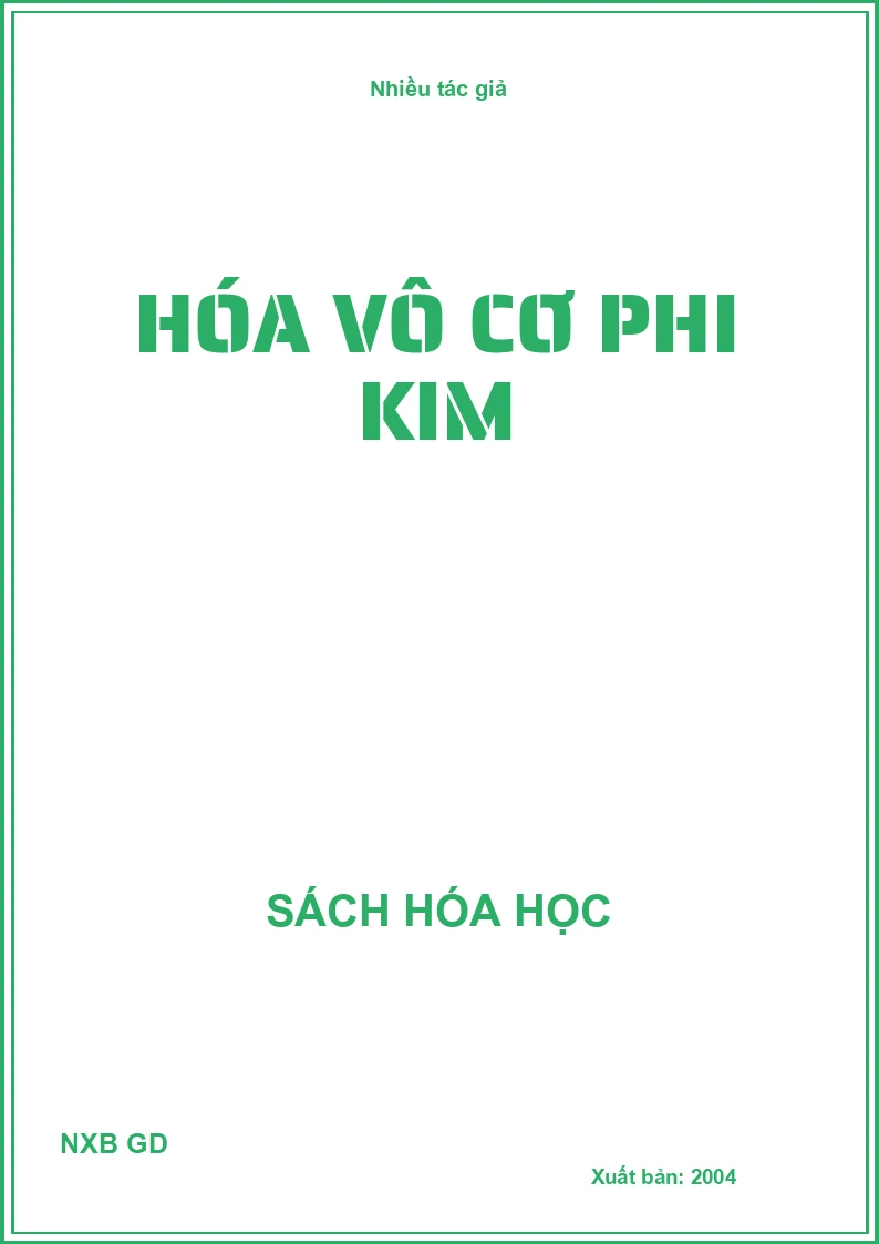 Hóa vô cơ phi kim