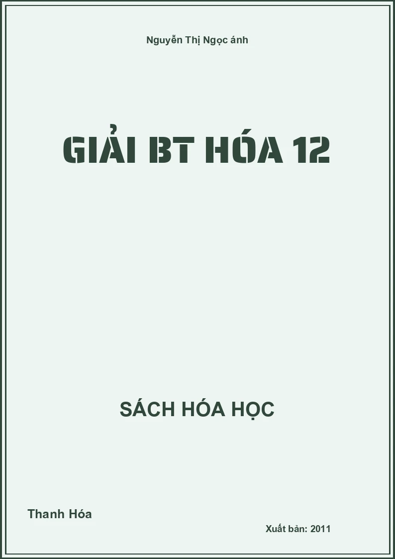 Giải BT hóa 12