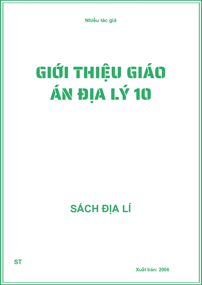 Giới thiệu giáo án địa lý 10