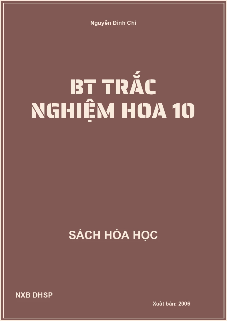 BT trắc nghiệm hoa 10