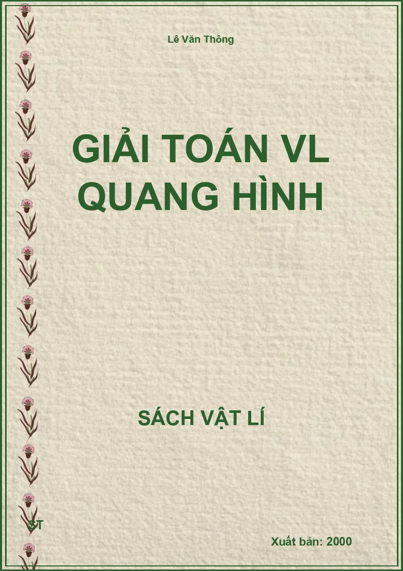 Giải toán VL quang hình