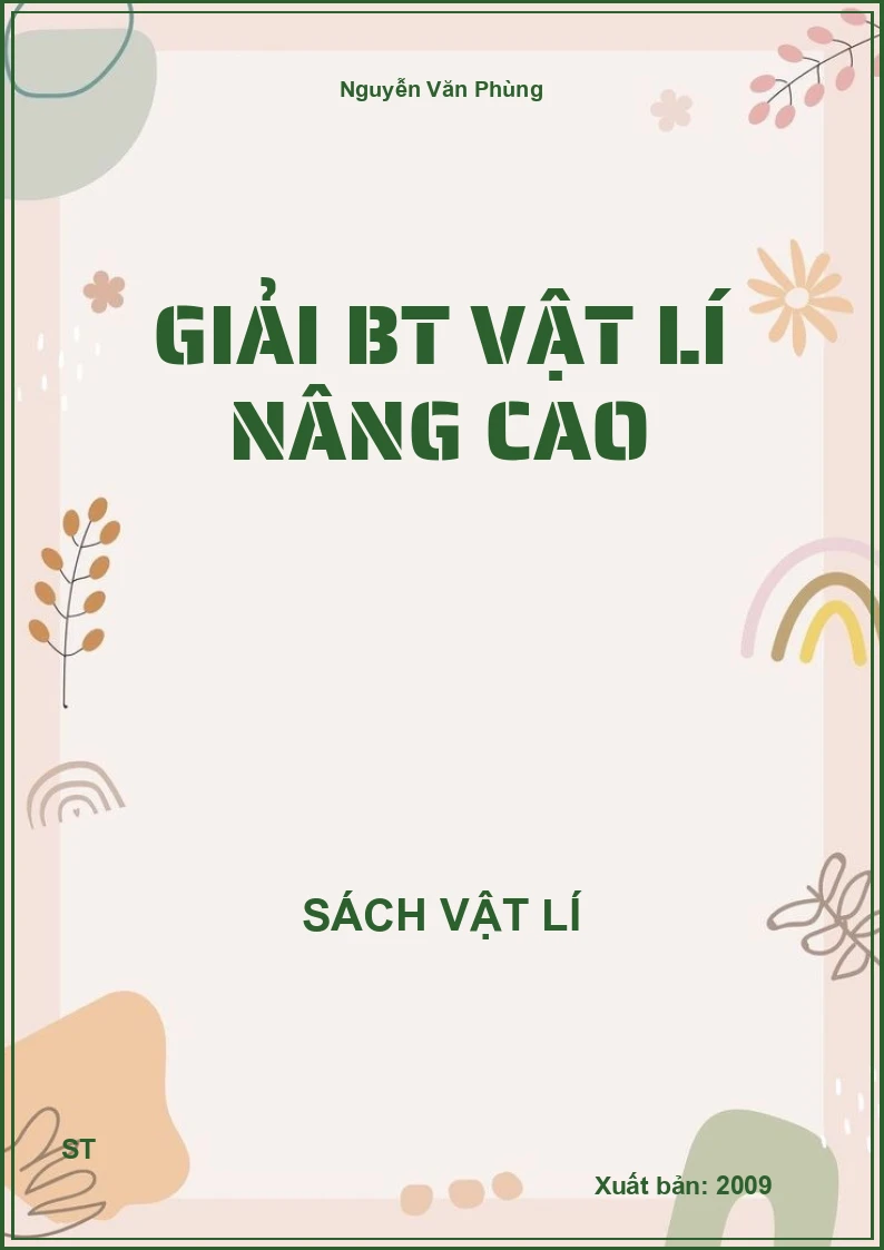 giải bt vật lí nâng cao