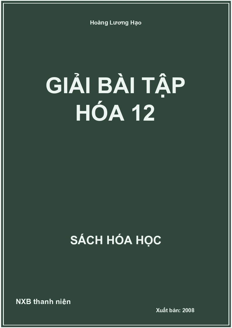 Giải bài tập hóa 12