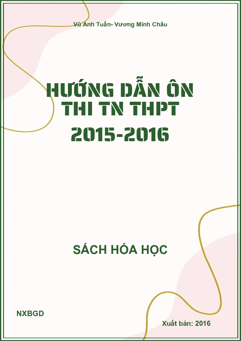 Hướng dẫn ôn thi TN THPT 2015-2016
