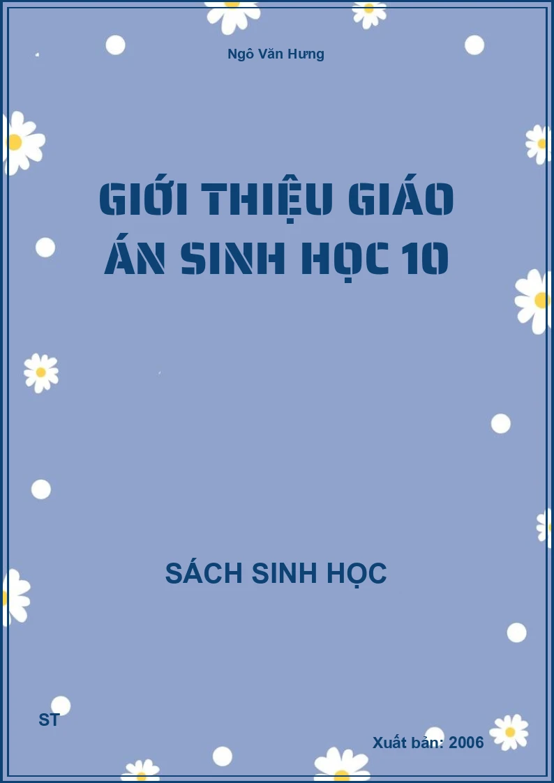 Giới thiệu giáo án sinh học 10