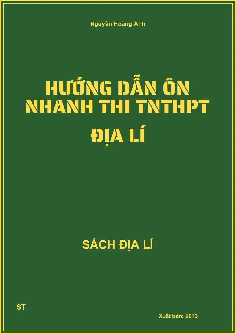 Hướng dẫn ôn nhanh thi TNTHPT Địa lí