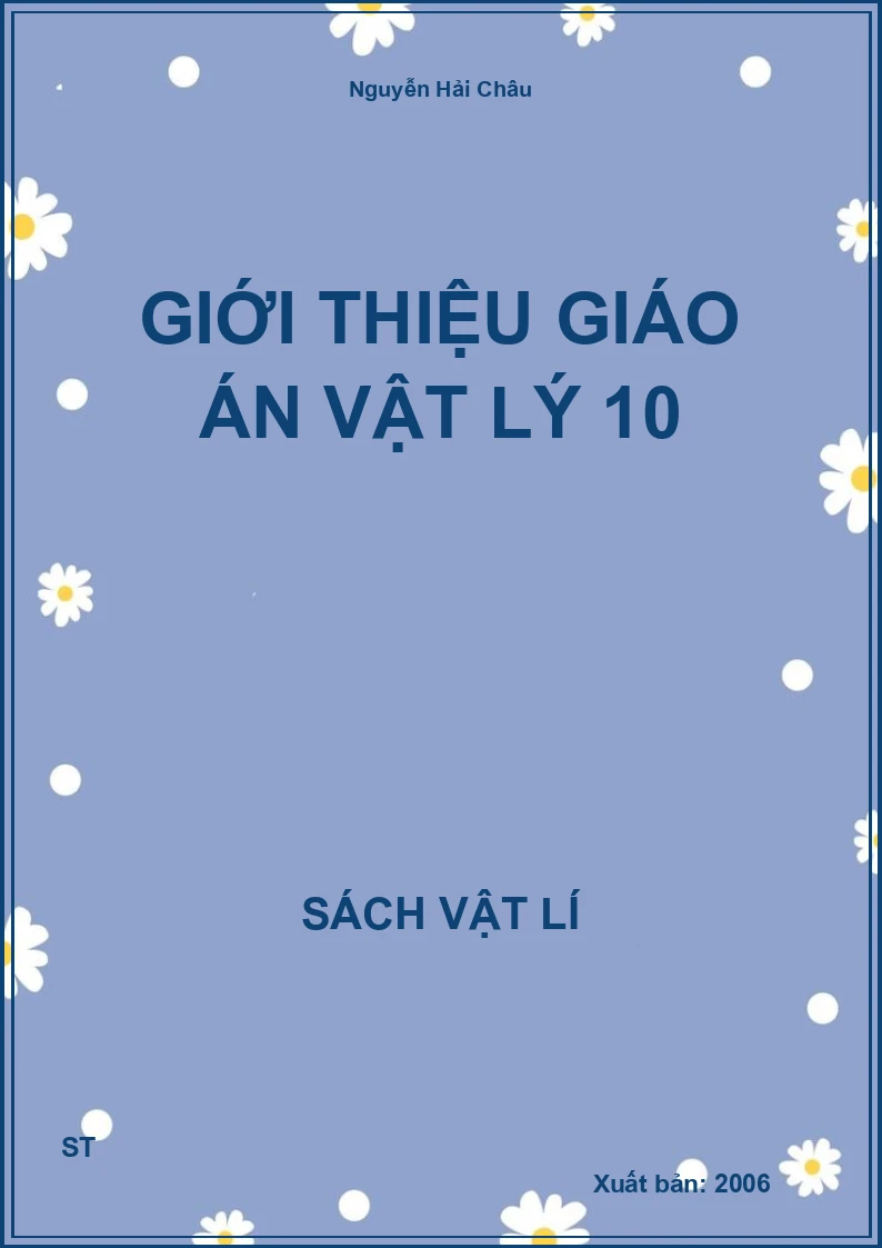 Giới thiệu giáo án vật lý 10