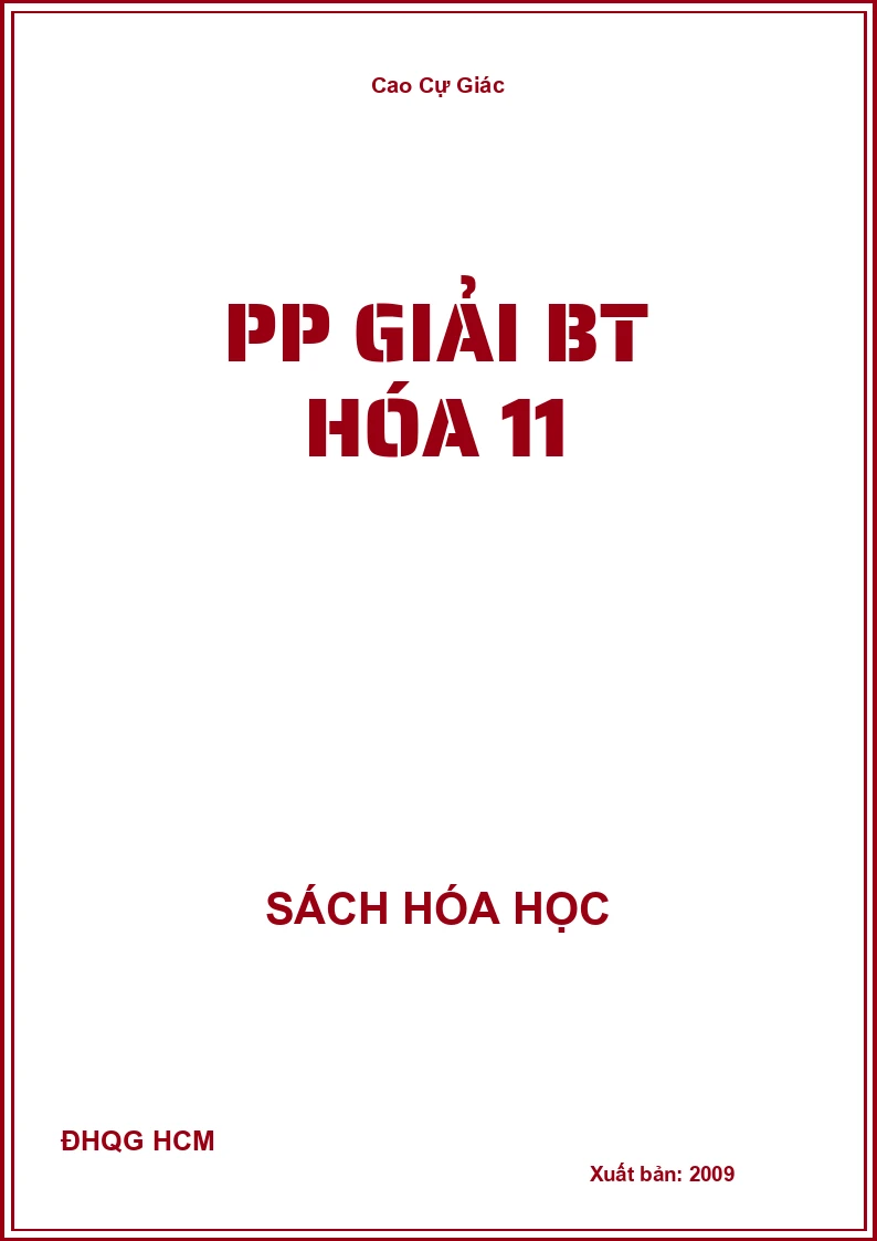 PP giải BT hóa 11