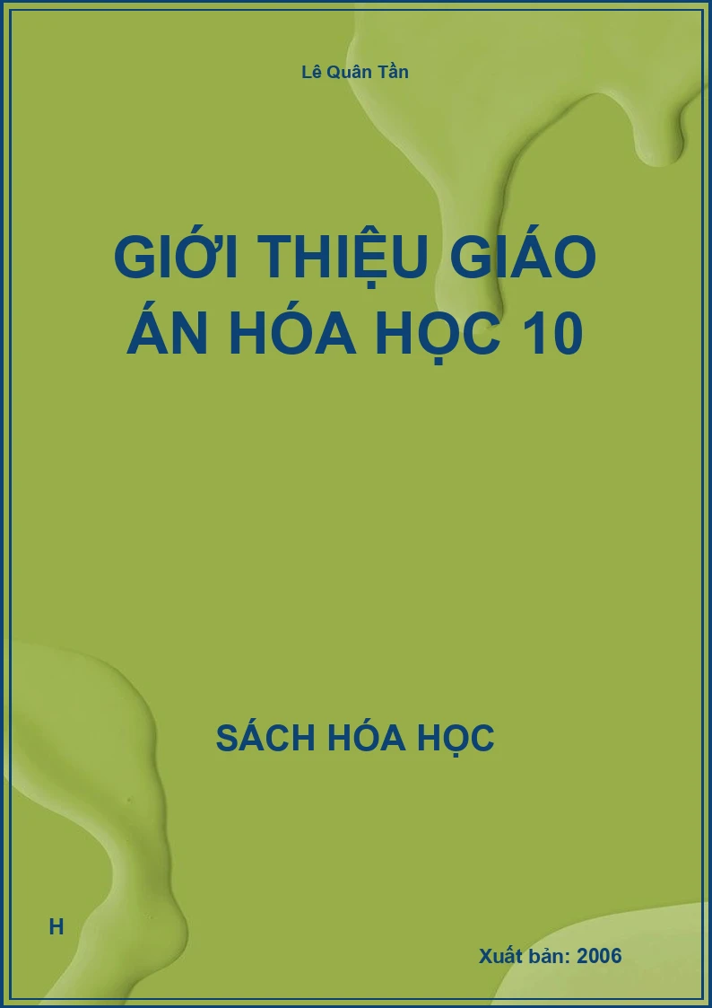 Giới thiệu giáo án hóa học 10