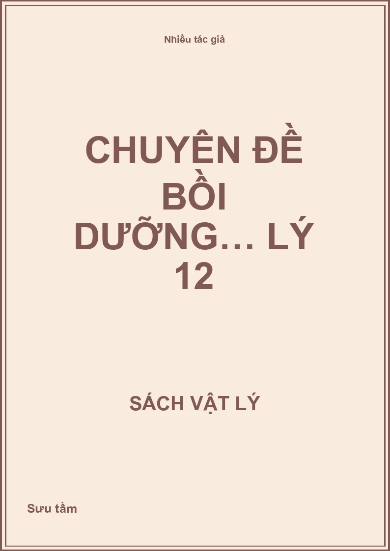 Chuyên đề bồi dưỡng… lý 12