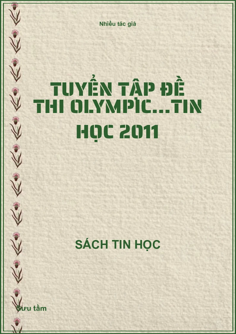 Tuyển tập đề thi Olympic…tin học 2011