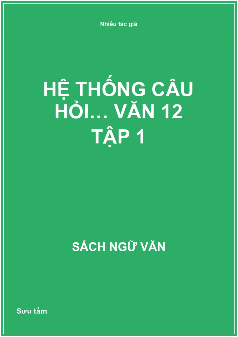 Hệ thống câu hỏi… văn 12 Tập 1